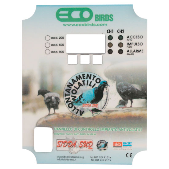 COVER ECOBIRDS Cover personalizzata con vs. grafica per centraline digitali - Osd gruppo Ecotech srl - Allontanamento piccioni,disinfestazione,HACCP, roditori